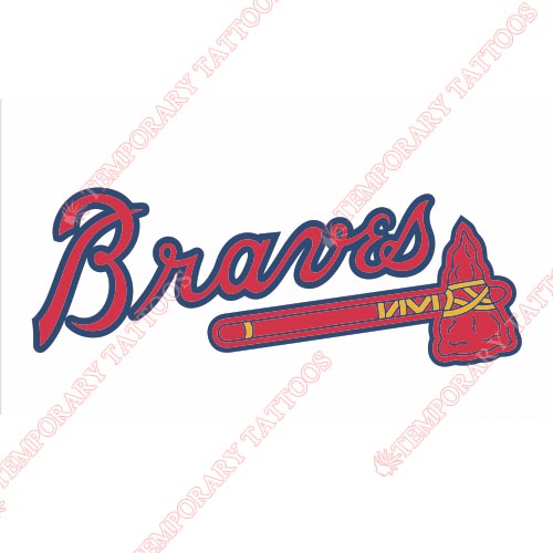 Atlanta Braves Customize Temporary Tattoos Stickers NO.1408
